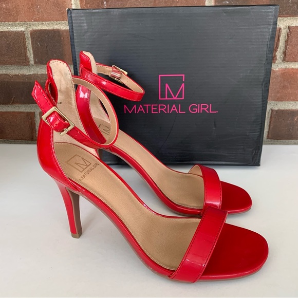 Material Girl Shoes Material Girl Womens Blaire6 Red High Heel